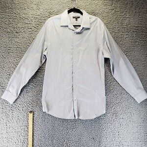 Banana Republic Shirt Mens Size Large Gray Grant Slim Fit Non-Iron Button-Up